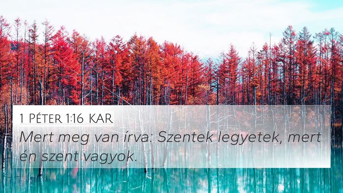 1 Péter 1:16 KAR Bible Verse Image