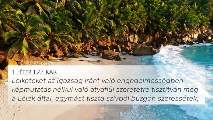 1 Péter 1:22 KAR Bible Verse Image