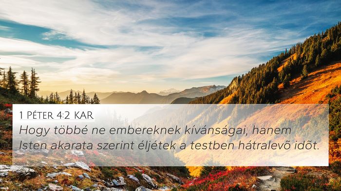 1 Péter 4:2 KAR Bible Verse Image