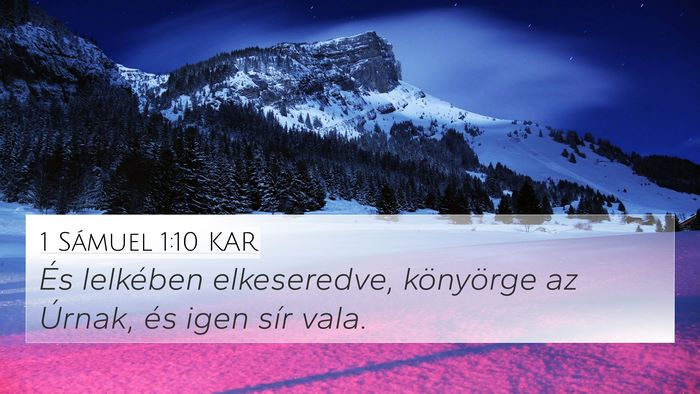 1 Sámuel 1:10 KAR Bible Verse Image