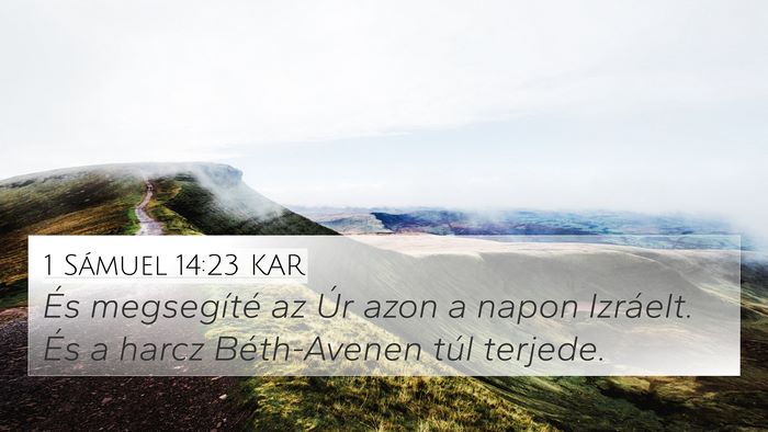 1 Sámuel 14:23 KAR Bible Verse Image