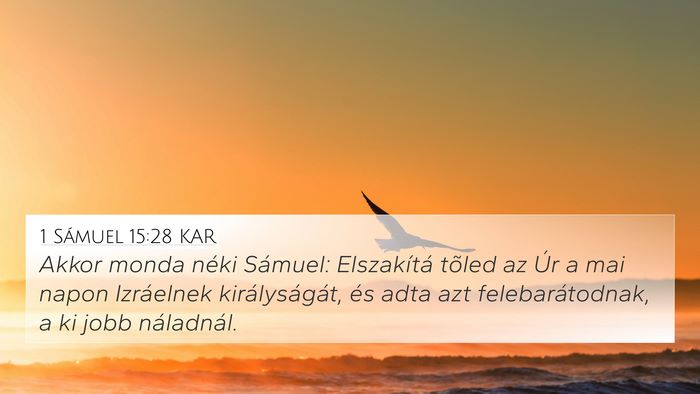 1 Sámuel 15:28 KAR Bible Verse Image