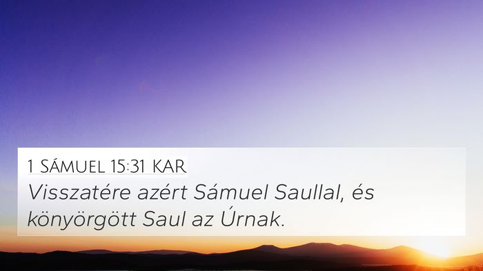 1 Sámuel 15:31 KAR Bible Verse Image