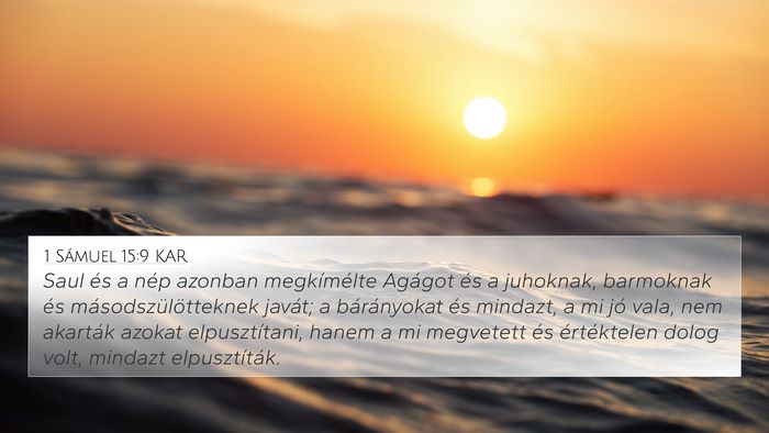 1 Sámuel 15:9 KAR Bible Verse Image