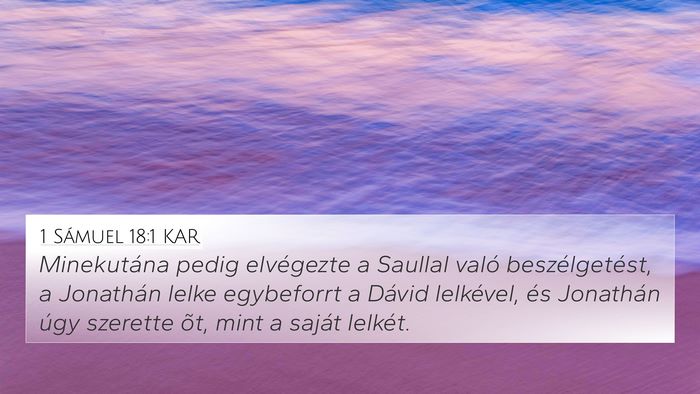 1 Sámuel 18:1 KAR Bible Verse Image