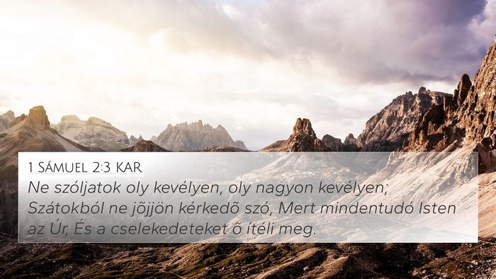 1 Sámuel 2:3 KAR Bible Verse Image