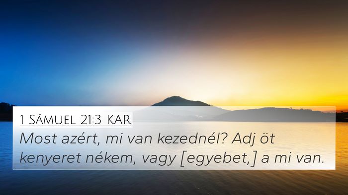 1 Sámuel 21:3 KAR Bible Verse Image