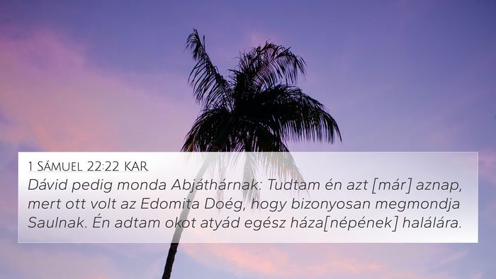 1 Sámuel 22:22 KAR Bible Verse Image