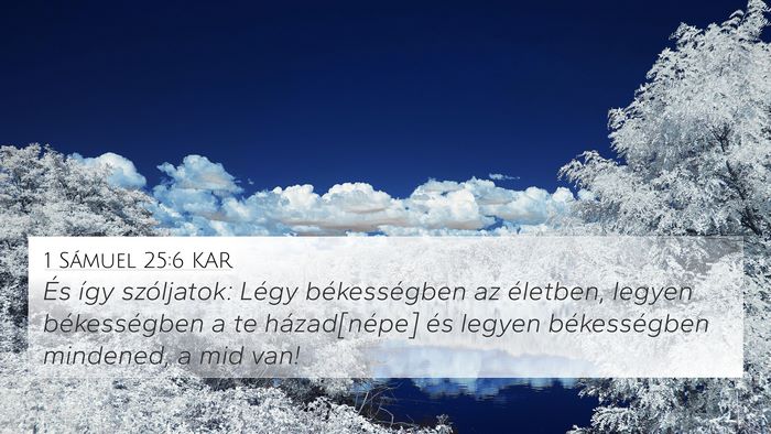 1 Sámuel 25:6 KAR Bible Verse Image