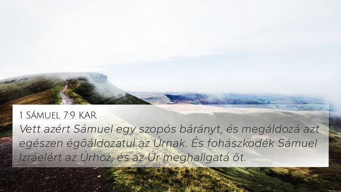 1 Sámuel 7:9 KAR Bible Verse Image