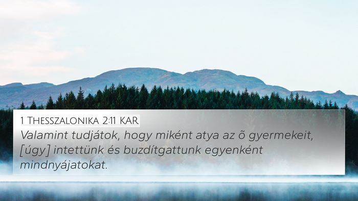 1 Thesszalonika 2:11 KAR Bible Verse Image