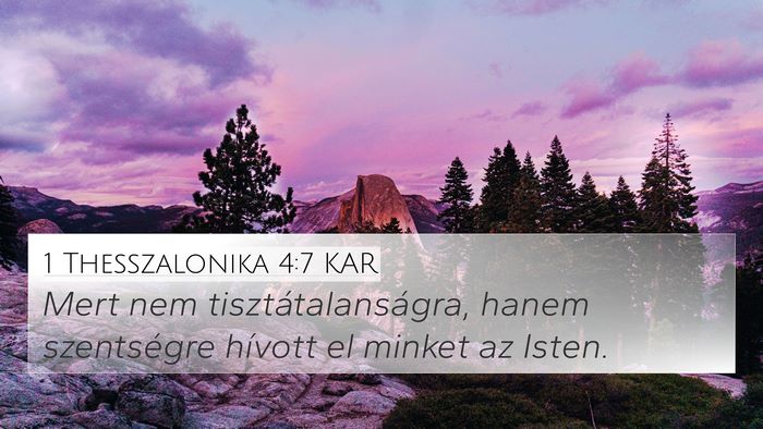 1 Thesszalonika 4:7 KAR Bible Verse Image