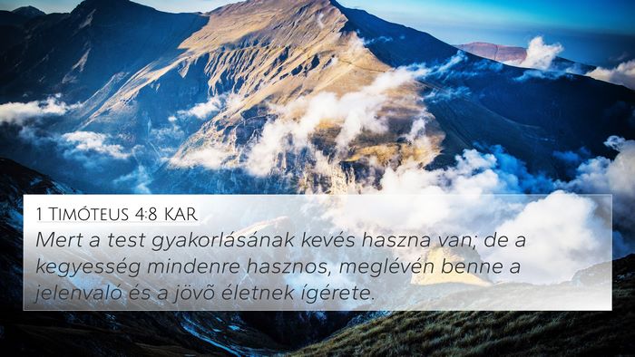 1 Timóteus 4:8 KAR Bible Verse Image