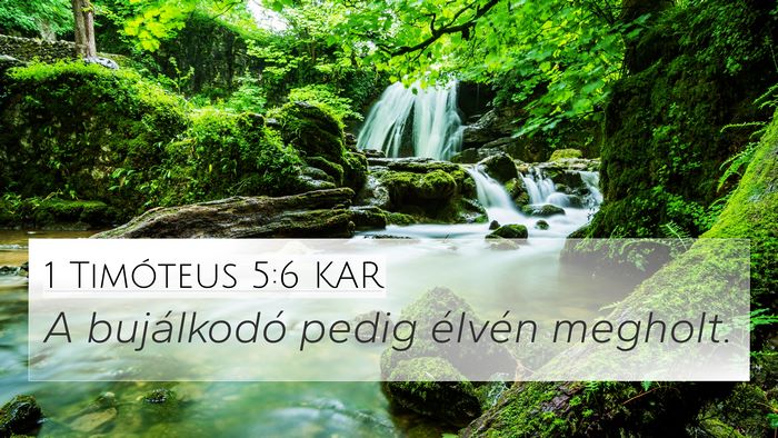 1 Timóteus 5:6 KAR Bible Verse Image