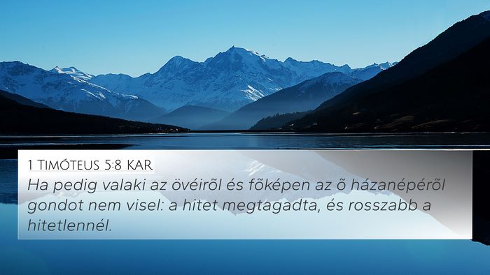 1 Timóteus 5:8 KAR Bible Verse Image