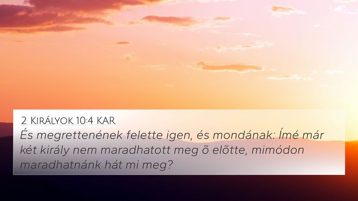 2 Királyok 10:4 KAR Bible Verse Image