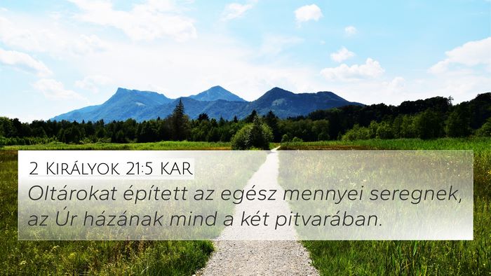 2 Királyok 21:5 KAR Bible Verse Image