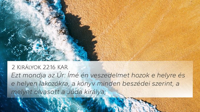 2 Királyok 22:16 KAR Bible Verse Image