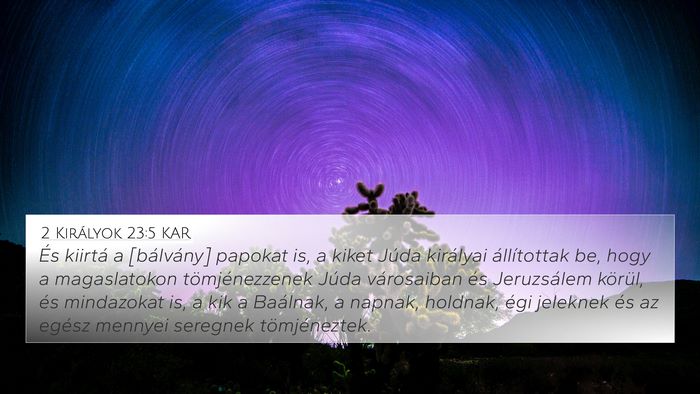 2 Királyok 23:5 KAR Bible Verse Image