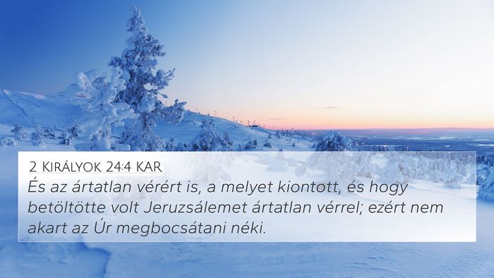 2 Királyok 24:4 KAR Bible Verse Image