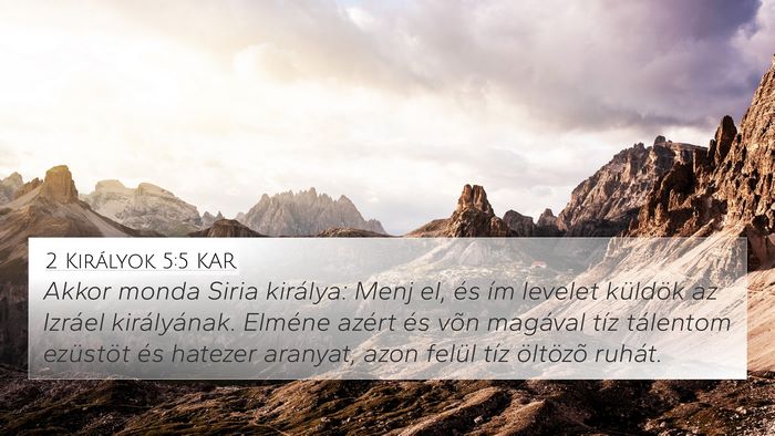 2 Királyok 5:5 KAR Bible Verse Image