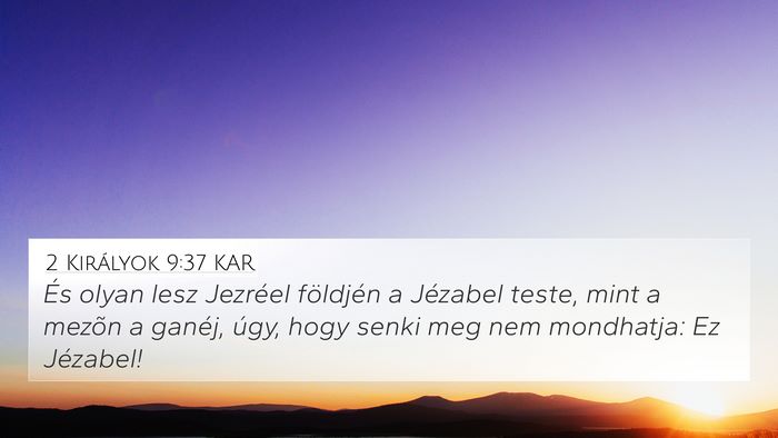 2 Királyok 9:37 KAR Bible Verse Image