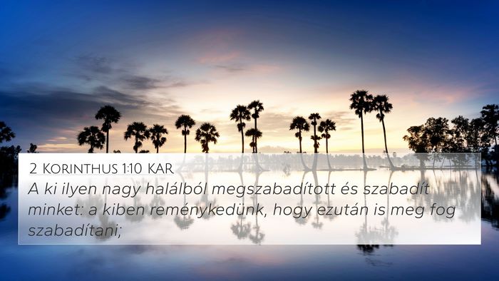 2 Korinthus 1:10 KAR Bible Verse Image