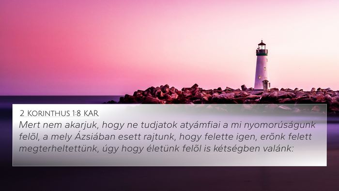 2 Korinthus 1:8 KAR Bible Verse Image