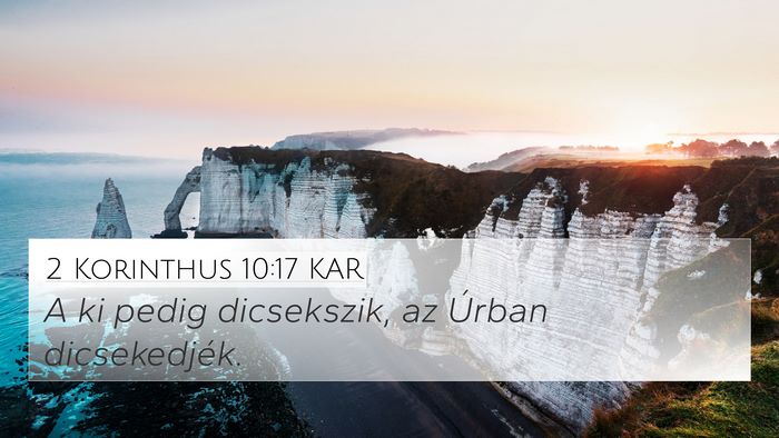 2 Korinthus 10:17 KAR Bible Verse Image