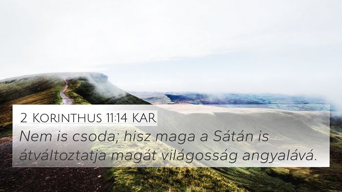 2 Korinthus 11:14 KAR Bible Verse Image