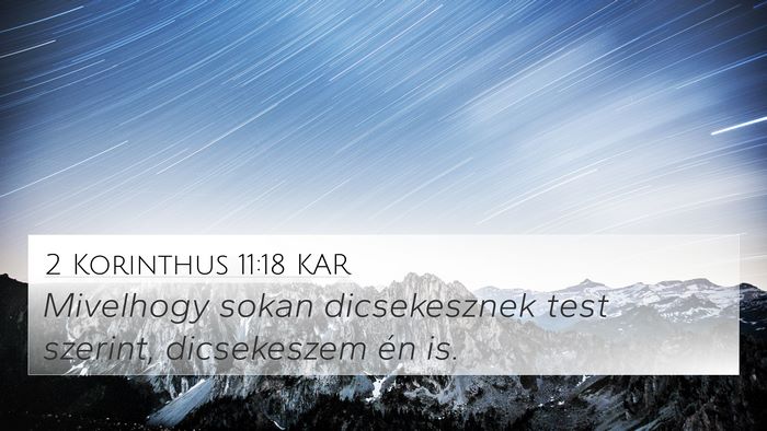 2 Korinthus 11:18 KAR Bible Verse Image