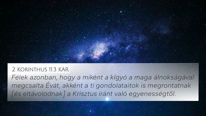 2 Korinthus 11:3 KAR Bible Verse Image
