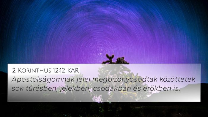 2 Korinthus 12:12 KAR Bible Verse Image