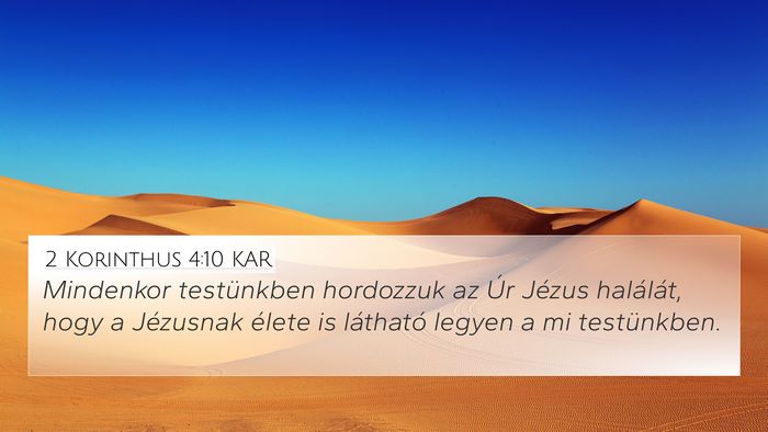 2 Korinthus 4:10 KAR Bible Verse Image