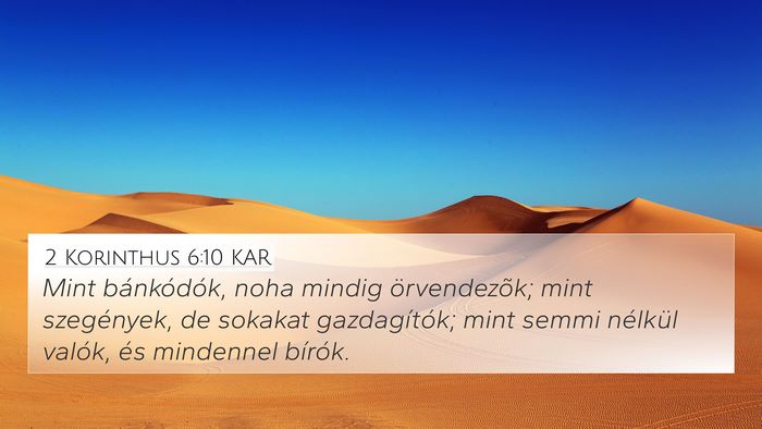 2 Korinthus 6:10 KAR Bible Verse Image