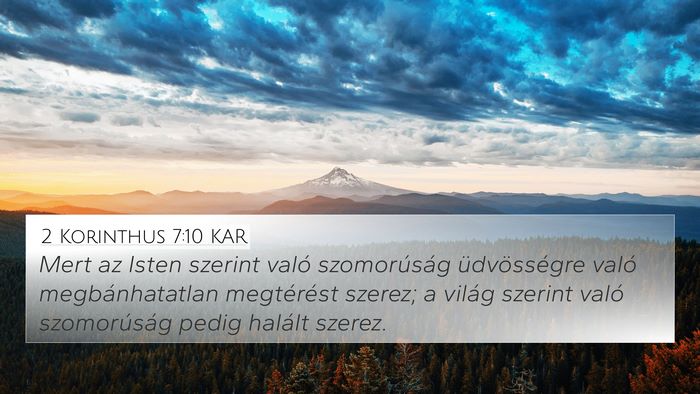 2 Korinthus 7:10 KAR Bible Verse Image