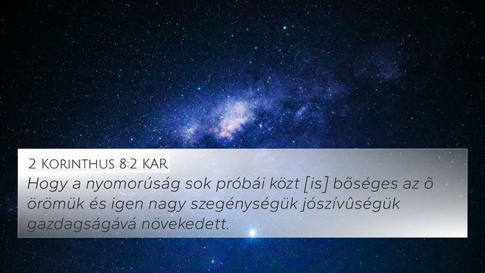 2 Korinthus 8:2 KAR Bible Verse Image