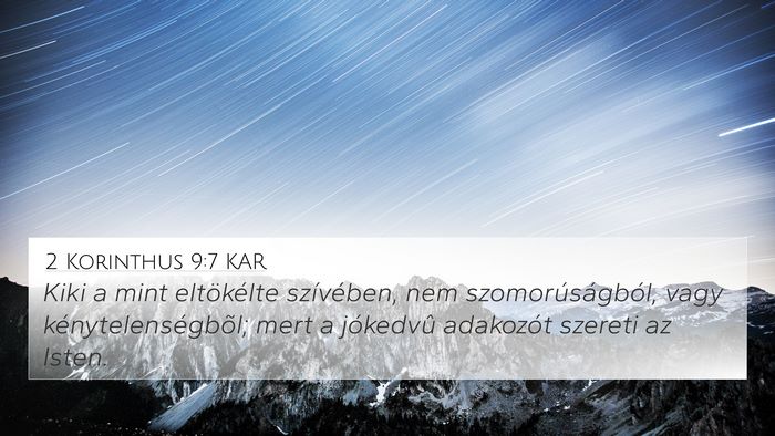 2 Korinthus 9:7 KAR Bible Verse Image