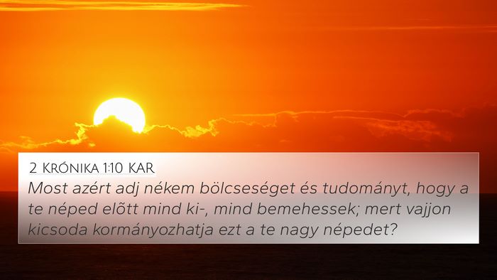 2 Krónika 1:10 KAR Bible Verse Image