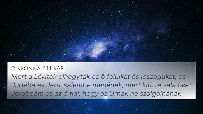 2 Krónika 11:14 KAR Bible Verse Image