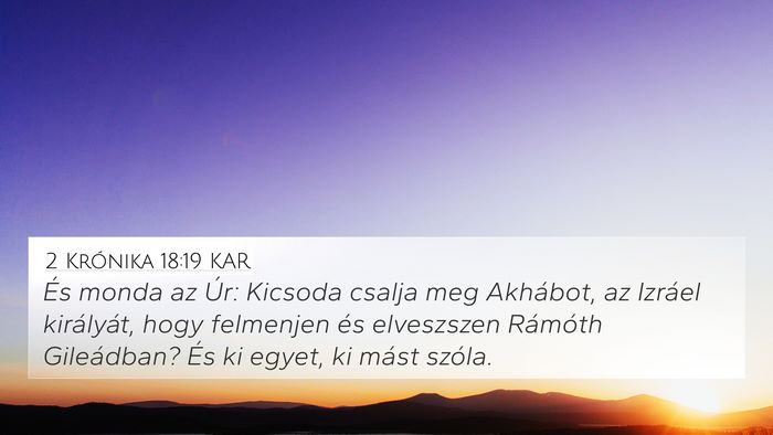 2 Krónika 18:19 KAR Bible Verse Image
