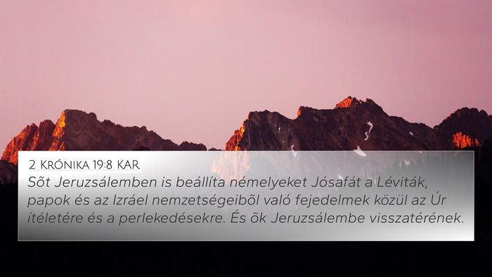 2 Krónika 19:8 KAR Bible Verse Image