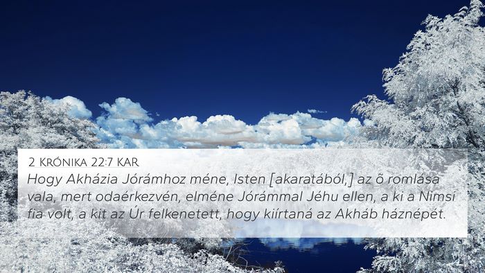 2 Krónika 22:7 KAR Bible Verse Image