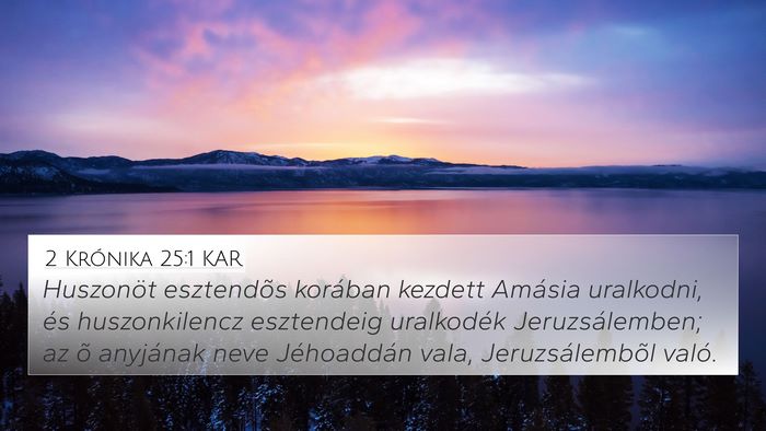 2 Krónika 25:1 KAR Bible Verse Image