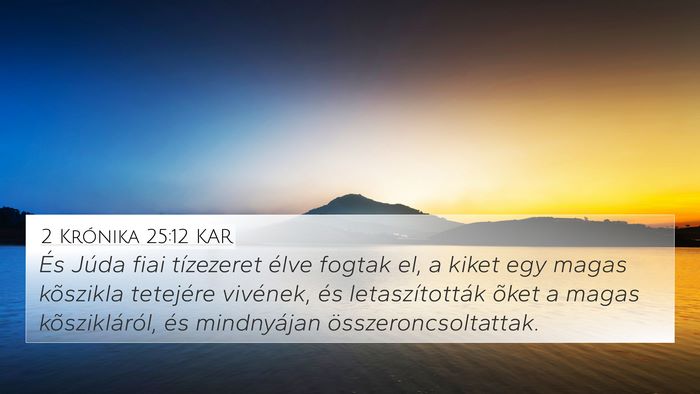 2 Krónika 25:12 KAR Bible Verse Image