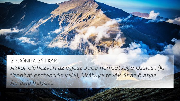 2 Krónika 26:1 KAR Bible Verse Image