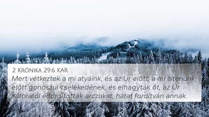 2 Krónika 29:6 KAR Bible Verse Image