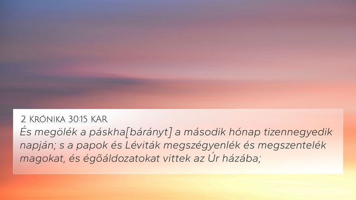 2 Krónika 30:15 KAR Bible Verse Image