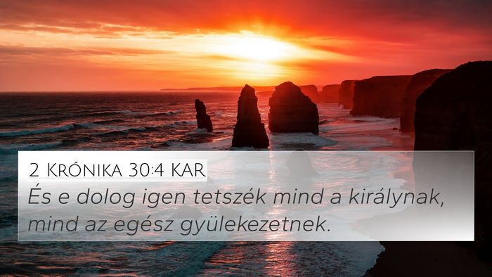 2 Krónika 30:4 KAR Bible Verse Image