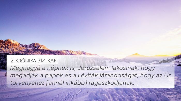 2 Krónika 31:4 KAR Bible Verse Image